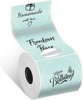 Phomemo Circle Labels for M110/M110S/M120/M200/M220 Label Maker, 1.96" x 1.96"（50x50 mm） Round Thermal Label for Barcode Labels, DIY Logo Design,Green