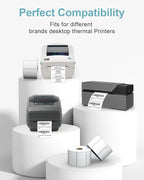 2.25" x 1.25" 3-Proof White Direct Thermal Labels for Zebra ZD410 ZD411 LP2824 ZD421 ZD420 GK420D, 12 Rolls 12000 Pcs 2-1/4x1-1/4 Barcode Return Address Labels Used with Rollo MUNBYN