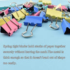 HAHIYO Binder Clips Paper Clamps Spring Steel Sturdy 0.98 inches Width 0.31 Inch Capacity No Sharp Edges Heavy Duty Tight Grip Reusable Color Metal Bright Finish for Home Office School 28 Pack