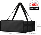 Bodaon Pizza Bags for Delivery 16" x 16" x 6" – Compact Pizza Bag Holds Up to 3 Boxes, Foldable Thermal Carrier Cooler for Delivery Drivers