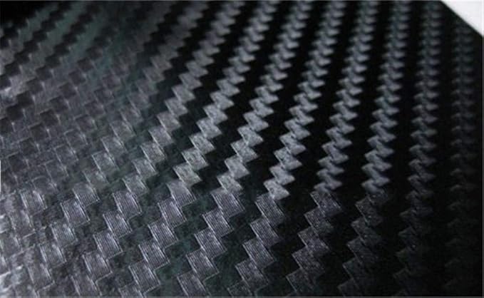 3D Black Carbon Fiber Vinyl Bubble Car Wrap Film Automotive DIY Decals (96" x 60" / 8 FT x 5 FT)