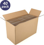 Shipping Boxes 9X6X3 Set of 40, White Corrugated Cardboard Box for Mailing Business Packaging