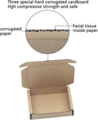 Ellbest 50pcs Packing Boxes 1.5mm Thick Cardboard, 3.4 x 2.6 x 0.7inches Mini Kraft Brown Box for Stationery, Paper Clips, Pins, Mini Ornaments