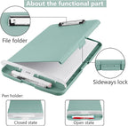 SFLHHDM Storage Clipboard with Pen Holder, High Capacity Clipboards for Classroom, Clip Boards 8.5x11 with Storage, Low-Profile Clip, Lightweight Plastic Clipboard for Kids, Lawers, Office Workers
