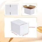 Calenzana 6x4x4 Shipping Boxes Set of 40, Small Corrugated Cardboard Box for Mailing Packing Gifts, White