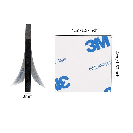 UPINS 180 Pack Double Sided Foam Tape Square Self-Adhesive Foam Tape Black Strong Sticky Pads for DIY Art Crafts Supplies