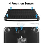 Uten Digital Body Weight Bathroom Scale, High Precision Measurements Scales with Step-On Technology, Large Non Slip Silicone Platform and LCD Digital Display, 400lbs/180kg Capacity