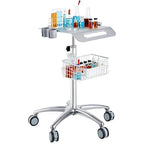 VEVOR Medical Cart, Salon Cart with Wheels, Mobile Trolley Cart 26.77"-42.91" Height Adjustable, Metal Stations for Hair Stylist, Clinic, Beauty