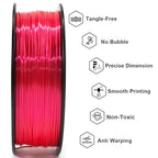 Geeetech Silk PLA Filament 1.75mm, Metal-Like Shiny Silk Rose Pink 3D Filament 1kg (2.2lbs) 1 Spool, Dimensional Accuracy +/- 0.02 mm, Fit Most FDM Printer (Magenta)