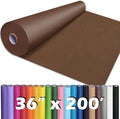 PerkHomy 36" x 2,400" (200') Coffee Kraft Paper Roll for Craft Bulletin Board Paper Art Table Covering Crafting Gift Wrapping Bouquet Packing Parcel 80GSM 55LB (Coffee, 36" x 200')