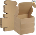 PATIKIL 8 x 7 x 3 Inch Shipping Boxes, 30 Pack Hard Corrugated Cardboard Box Cute Carton Boxes Literature Mailer for Mailing Packaging Small Business Gift Storage, Brown