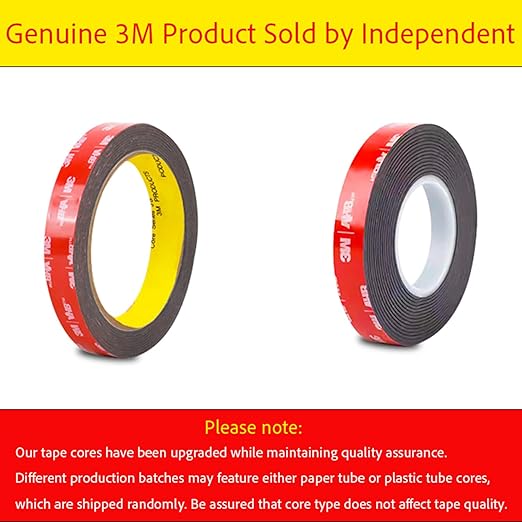 Double Sided Tape Heavy Duty, Waterproof Mounting Foam Tape, 16.5ft Length, 1.38in Width, High Temperature Resistant Adhesive Tape for Car, LED Strip Light, Office Decor, Made of 3M VHB Tape.