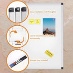VIZ-PRO Dry Erase Board/Magnetic White Board, 48 X 32 Inches, Silver Aluminium Frame