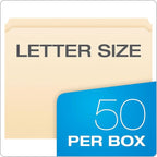 Pendaflex Manila Fastener Folders, Letter Size, 1 Fastener, Straight Cut, 50/BX (FM211)