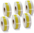 BETCKEY Colored Labels Compatible with Dymo 30346 (1/2" x 1-7/8") Library Barcode Labels, Compatible for Dymo LabelWriter Thermal 450, 4XL & Zebra Desktop Printers [6 Rolls, Yellow]