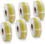 BETCKEY Colored Labels Compatible with Dymo 30346 (1/2" x 1-7/8") Library Barcode Labels, Compatible for Dymo LabelWriter Thermal 450, 4XL & Zebra Desktop Printers [6 Rolls, Yellow]