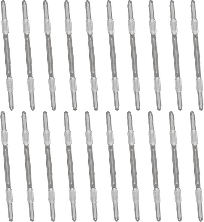 PATIKIL 20 Pcs Loose-Leaf Paper Binding Clamps, Black Plastic Paper Organizers Notebook Fasteners Reusable Prong Binder Clip for Home Office File Report Chart Documents