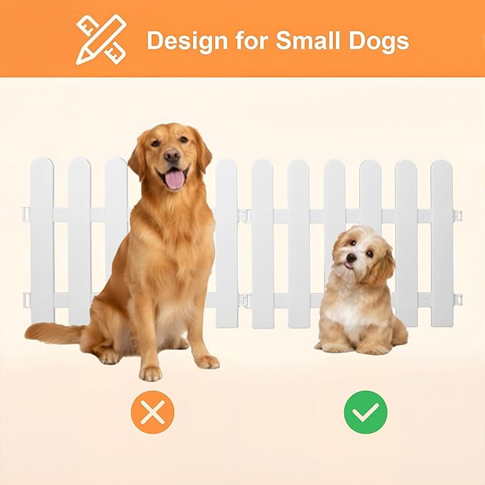 Short Dog Gate 19.7 x 78.7 Inch Adjustable Puppy Gate Indoor Folding Pet Door Small Dog Fence Freestanding Pet Barrier for Doorways Stairs Hallways