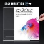 12pack 8.5x11 Acrylic, L Shape Clear Plastic, Menu Holder, Unbreakable Table Sign Holder for Restaurant, Office, School, Store and Home Use