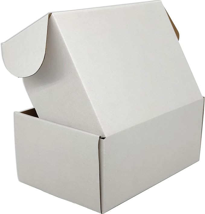 Small White Shipping Boxes for Small Business Pack of 25-9x6x4 inches Cardboard Corrugated Mailer Boxes for Shipping Packaging Craft Gifts Giving Products