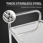 3 Shelf Stainless Steel Cart, 420 lbs, 1MM Thick, Serving With Wheels, Household Service Trolley, 360 Rotation Storage Shelf With Locking Wheels (29.5*15.8*37.4)'' Utility