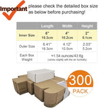 300 Pack 6x4x2'' Small Shipping Boxes, Corrugated Cardboard Mailers for Business, White (CM642-300)