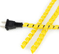 Spiral Cable Wrap, 16.4ft, 33ft Wire Protection Sleeve Cover Cable Organizer Pipe Flexible Spiral Wrap Winding Tube Prevent Cat from Chewing Cables (Yellow, 8mm (5/16")-16.4ft)