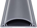 Cord Cover Floor 34in (2 x L17in), Large Capacity Floor Cable Cover, Hard PVC Cord Hider, Wire Cable Management Raceway, Grey, Cord Cavity - 1.8"(W) x 0.6"(H)