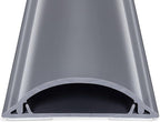 Cord Cover 6.6ft(2xL3.3Ft), Large Capacity Gray PVC Cord Hider - Hard Floor Wire Cover for Cable Management - 1.8" W x 0.6" H