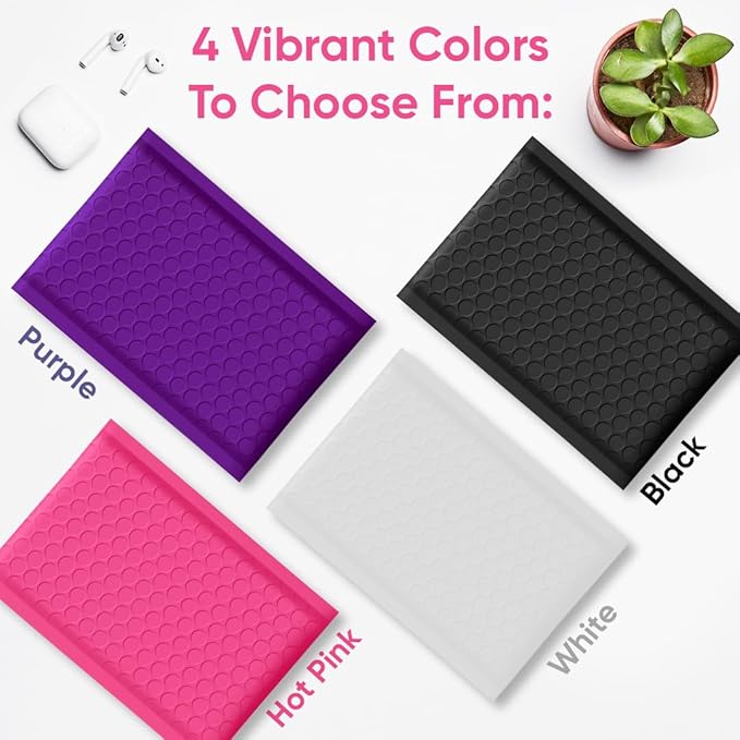 Hot Pink Small Poly Bubble Mailers 6x10 inch #0 | Self Seal Padded Envelopes | Cushioned Bubble Mailer | Usable Size 6x9 | 250 Pack Bulk | WaterProof | Lightweight mailing Shipping Bags