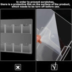 Eersida Acrylic Brochure Pamphlet Holder Brochure Display Stand Business Tri Fold Multi Slot Holder Rack Wall Mount Clear Pocket Space Saver for Flyer Literature Menu Advertise