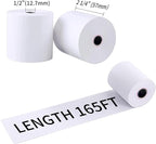 2 1/4'' X 165' Thermal Receipt Paper(50 Rolls),Credit Card Paper Rolls,Fits 58mm Thermal POS Printer,Cash Register,Premium Printer Paper,58mm Terminal Credit Card Machines