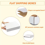 HORLIMER 12x9x3 inches Shipping Boxes Set of 50, White Medium Corrugated Cardboard Box Literature Mailer