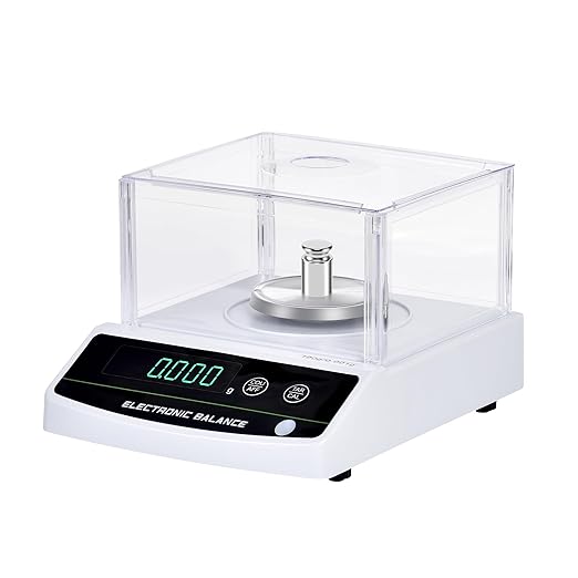 LICHEN Lab Scale 100gram x 0.001g High Precision Analytical Balance with Windshield Digital Display Jewelry Balance(100g,1mg)