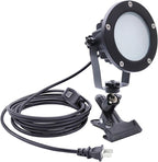 Clip Floodlight 30W LED Work Light IP65 Waterproof 300W Equivalent 11.5ft 3.5m Cord with Plug Lights for Workshop Garage, Construction Site Applicable to Various environments (30W Daylight White)