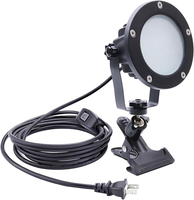 Clip Floodlight 30W LED Work Light IP65 Waterproof 300W Equivalent 11.5ft 3.5m Cord with Plug Lights for Workshop Garage, Construction Site Applicable to Various environments (30W Daylight White)