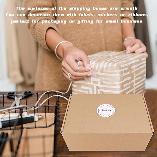 Shipping Boxes, 12"x9"x4"Which is Anti-Impact Come with Exquisite Sealing Label.Suitable E-Commerce Packaging, Shipping Packaging.