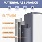 Metal Tool Storage Cabinet,Lockable File Cabinet with 2 Doors and 5 Adjustbale Shelves,Tall Cabinets for Garage Storage Systems for Home Office,Garage,Workshop