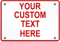 Aluminum Weatherproof Metal Sign Multiple Sizes Custom Personalized Text Here White Red Danger Horizontal Street Signs 10x7Inches
