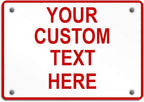 Aluminum Weatherproof Metal Sign Multiple Sizes Custom Personalized Text Here White Red Danger Horizontal Street Signs 10x7Inches