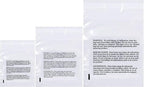 Poly Bags with Suffocation Warning 9x12", 11x14", 14x20" - Large Combo Pack of 300 (100 each size) - Clear Poly Bags by Retail Supply Co - Resealable