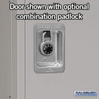 Salsbury Industries 62352GY-U Unassembled Standard Metal Locker with Double Tier,Grey