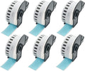 BETCKEY - Continuous Length Labels Replacement for Brother DK-2210 (1.1 in x 100 ft), Compatible with Brother QL Label Printers [6 Rolls/Continuous Labels, Light Blue]