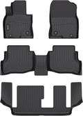 HAFIDI® Floor Mats Fit for 2016-2023 Mazda CX-9 (Only Fit 7 Passenger) All Weather Protection TPE Anti-Slip Automotive Floor Liners, Fits 1st & 2nd & 3rd Row Full Set CX9 Custom Accessories, Black