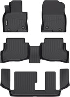 HAFIDI® Floor Mats Fit for 2016-2023 Mazda CX-9 (Only Fit 7 Passenger) All Weather Protection TPE Anti-Slip Automotive Floor Liners, Fits 1st & 2nd & 3rd Row Full Set CX9 Custom Accessories, Black