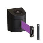 CCW Series WMB-230 Magnetic Wall Mount Retractable Belt Barrier (30 Foot Belt, Purple Belt with Black ABS Case)