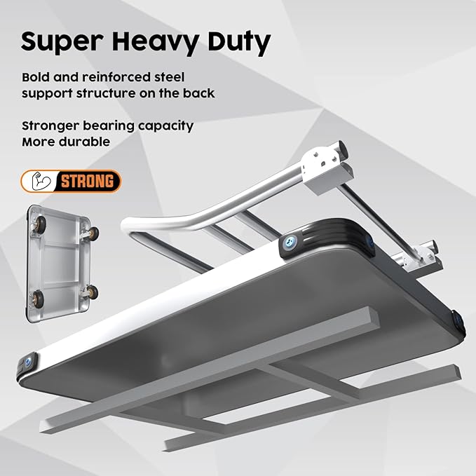 Heavy Duty Platform Truck Flat Moving Cart Hand Trucks, 2600Lbs Steel Push Cart Dolly, 48 x 24in Large Flatbed with 6'' 360 Degree Swivel Wheels for Easy Storage