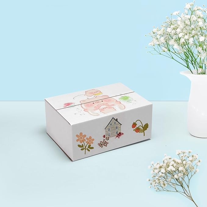 25 Pack Small Shipping Boxes 7x5x3 Inches, White Corrugated Cardboard Box for Shipping, Packing, Business, DIY