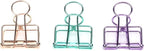 16 Pcs Hollow Binder Clips - 8 Colors Skeleton Design Paper Clamps for Office School Home Use, Organize Documents Files Notes(M,1.3x1.5in)