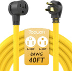 TOOLIOM 6-50P to 6-50R Welder Extension Cord 40FT 8AWG Power Extension Cord for Welding Machines with ETL Approved
